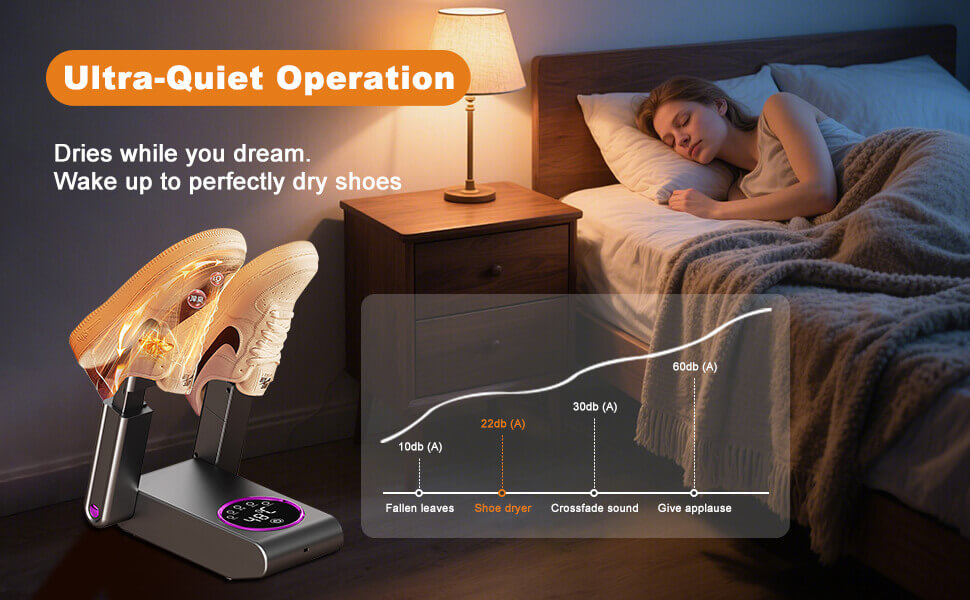 Electric Foldable Boot & Shoe Dryer with Smart Timer